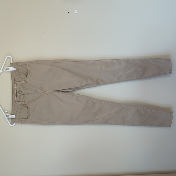 AEO Super Stretch Hi-Rise Jegging 2R Tan Brown Pockets - Picture 6 of 16